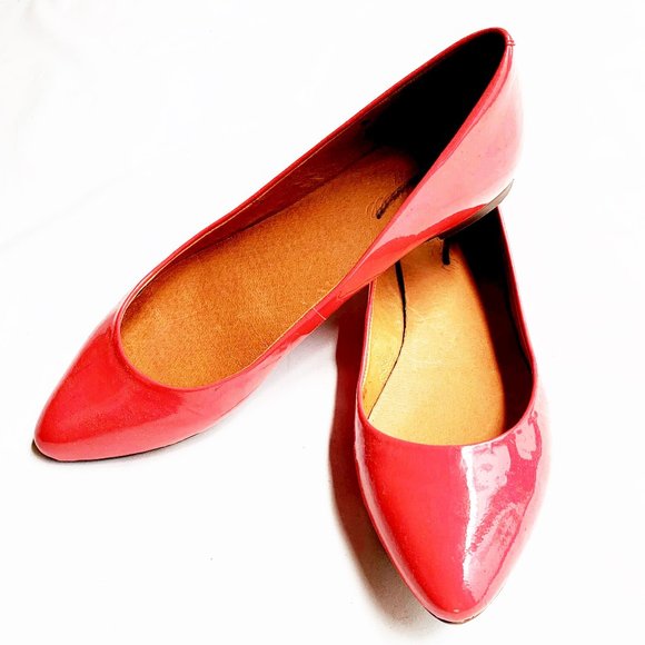 Madewell Shoes - Madewell Hot Pink Patent Leather Flats
